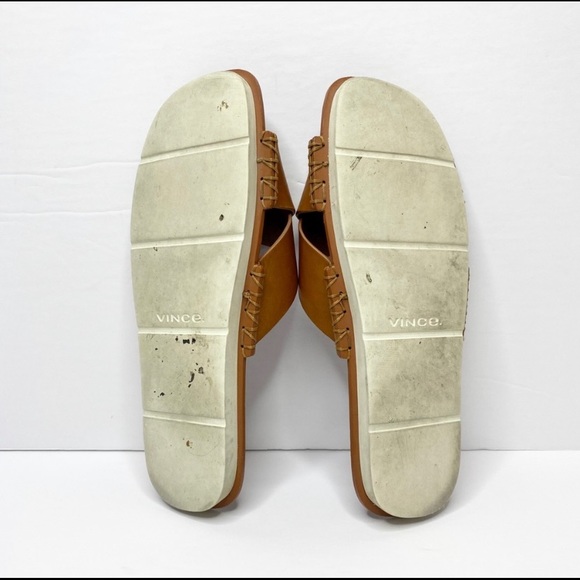 SOLD. Vince Nico cross strap leather slide sandal - Picture 9 of 9